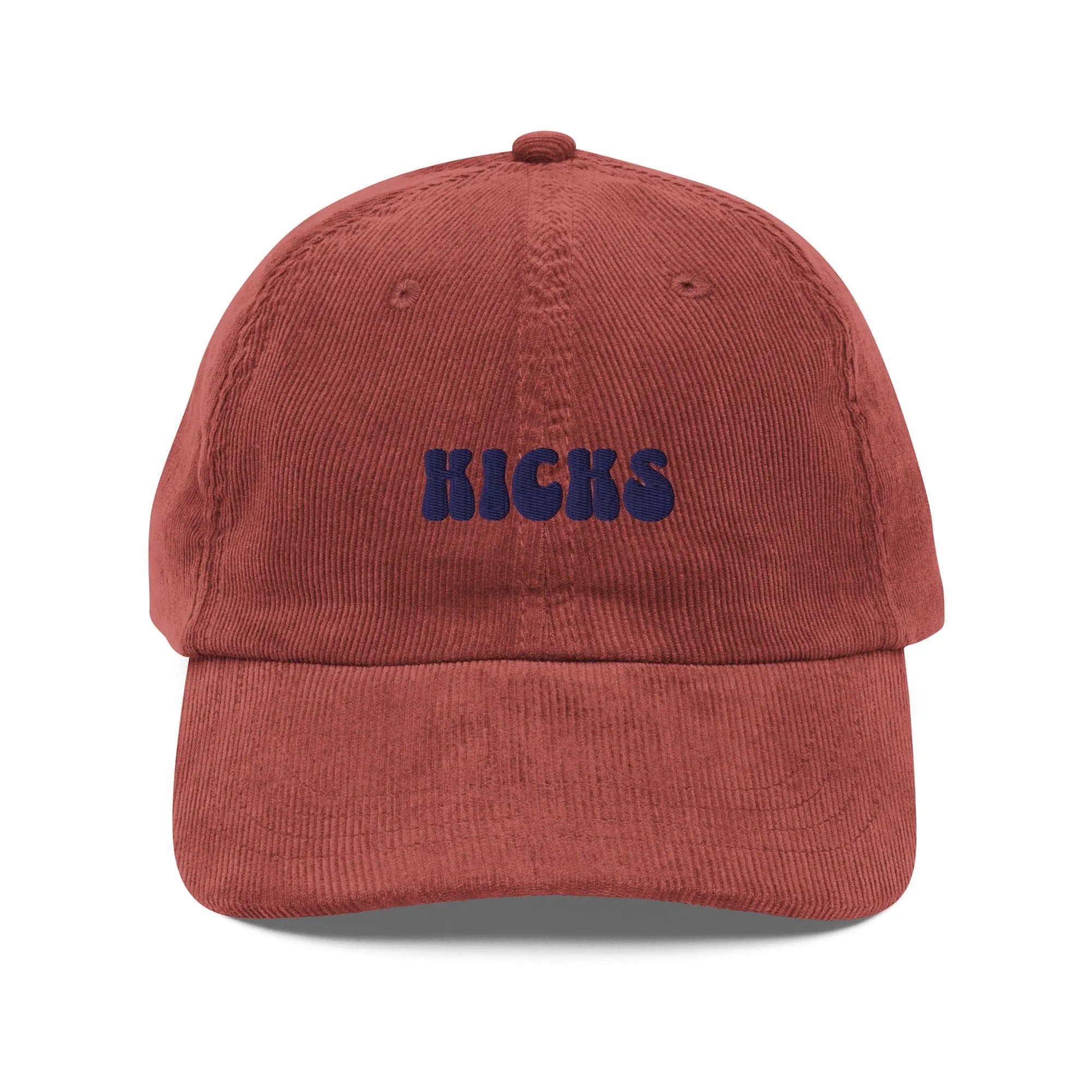 Burgundy & Navy Corduroy Hat for women and kids, one size-fits-all vintage hats for men by Kicks Shoelac