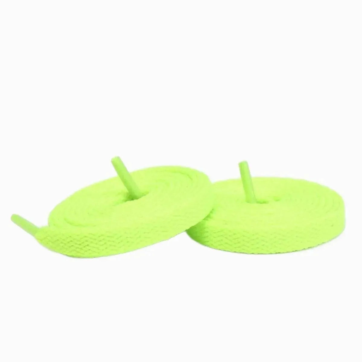 Jordan University Blue sneakers with fluorescent green shoelaces for shoes, sneakers, and trainers by Kicks Shoelaces.