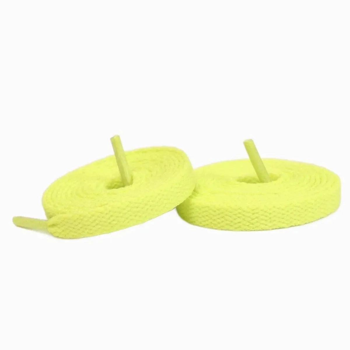 Jordan University Blue sneakers with fluorescent yellow shoelaces for shoes, sneakers, and trainers by Kicks Shoelaces.