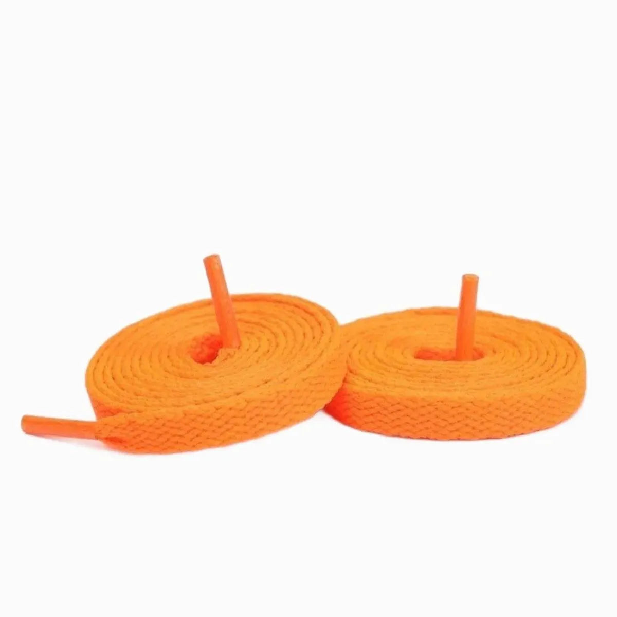 Jordan University Blue sneakers with orange shoelaces for shoes, sneakers, and trainers by Kicks Shoelaces.