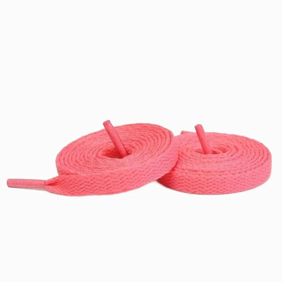 Jordan University Blue sneakers with watermelon red shoelaces for shoes, sneakers, and trainers by Kicks Shoelaces.