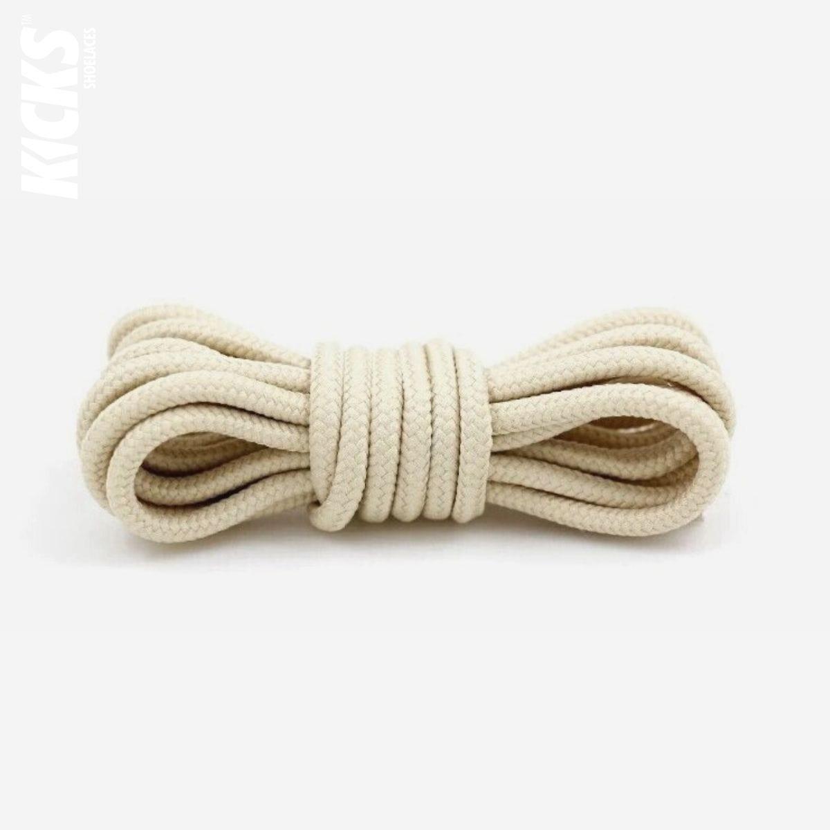 Beige replacement round shoelaces for Nike Air Max 97 shoes and sneakers
