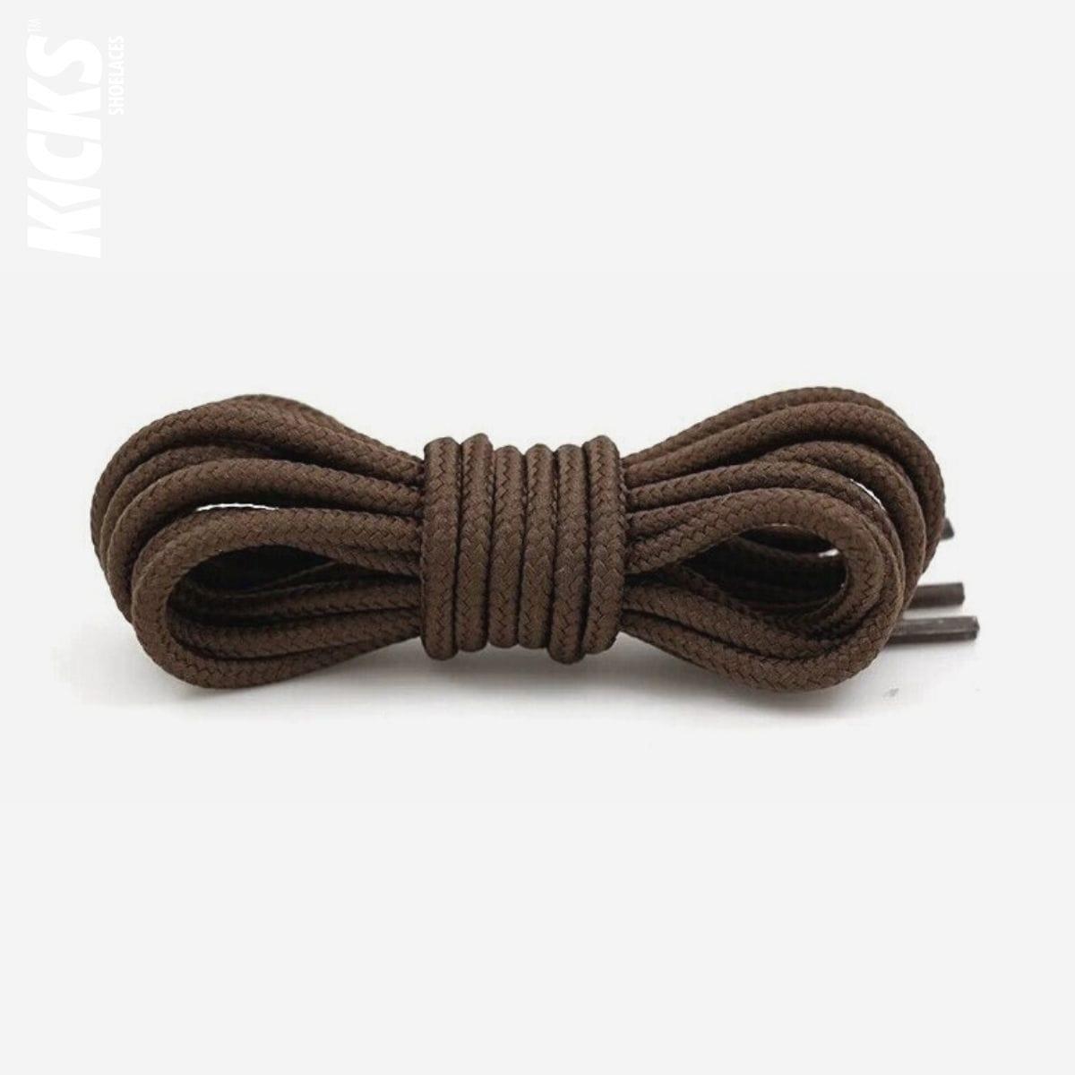 Brown replacement round shoelaces for Nike Air Max 97 shoes and sneakers