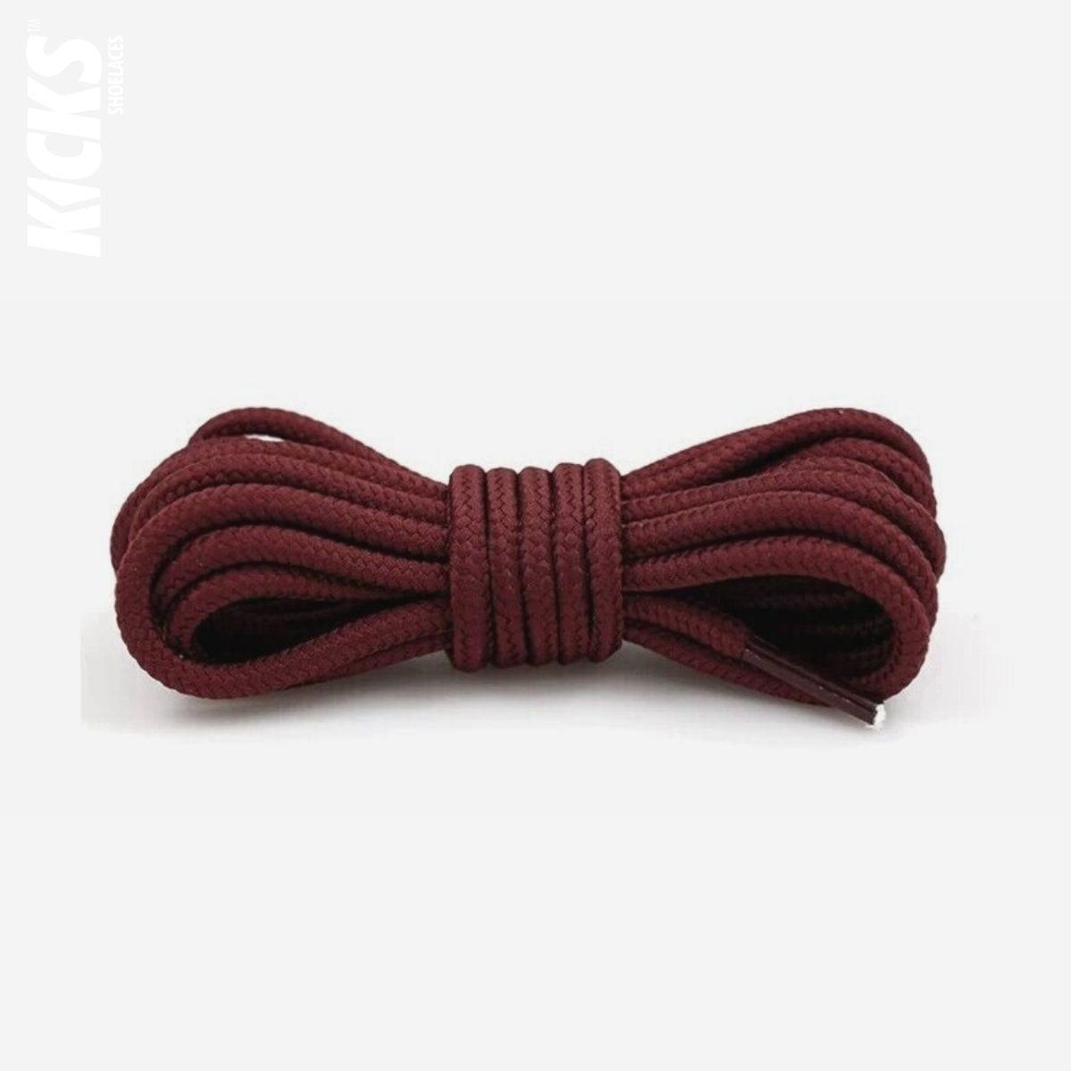 Dark red replacement round shoelaces for Nike Air Max 97 shoes and sneakers
