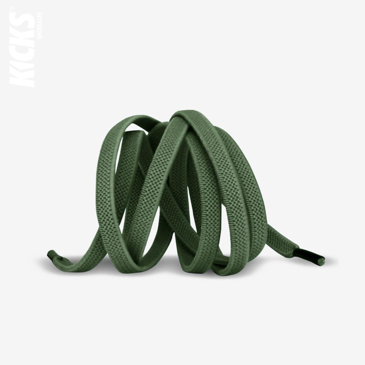 Army Green No-Tie Shoelaces Elastic Shoe laces