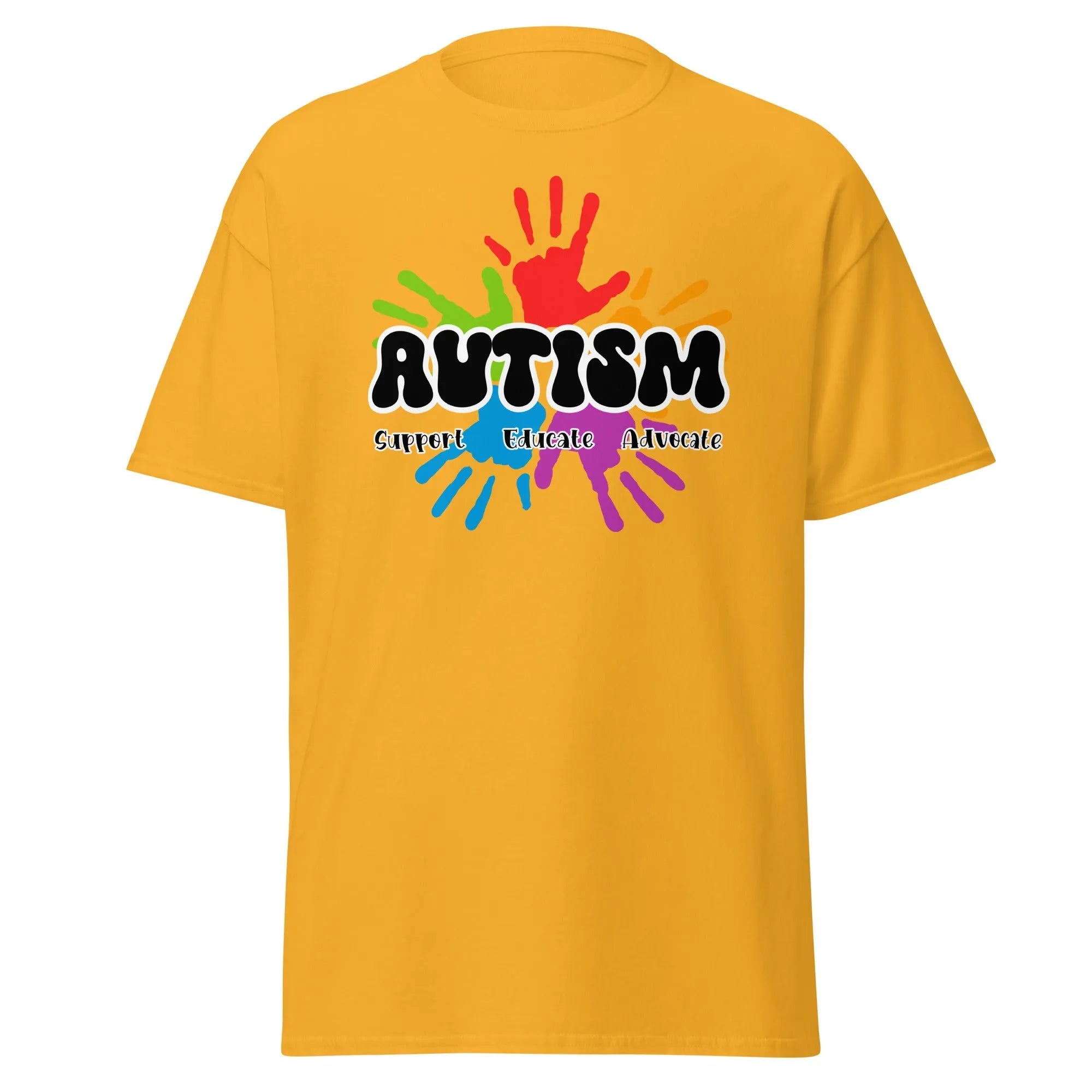 Autism Hand Print Mens Custom T Shirt - Kicks Shoelaces