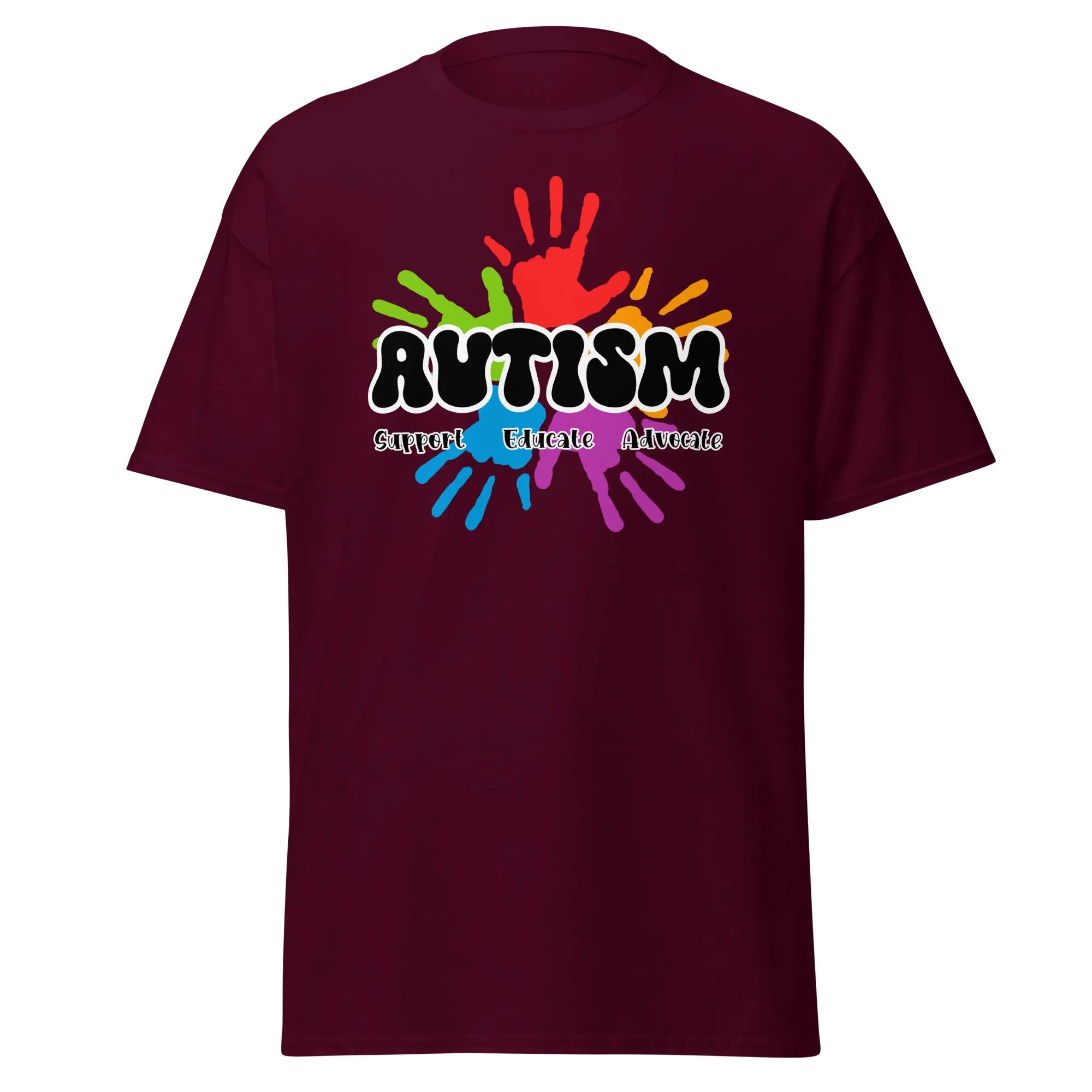 Autism Hand Print Mens Custom T Shirt - Kicks Shoelaces