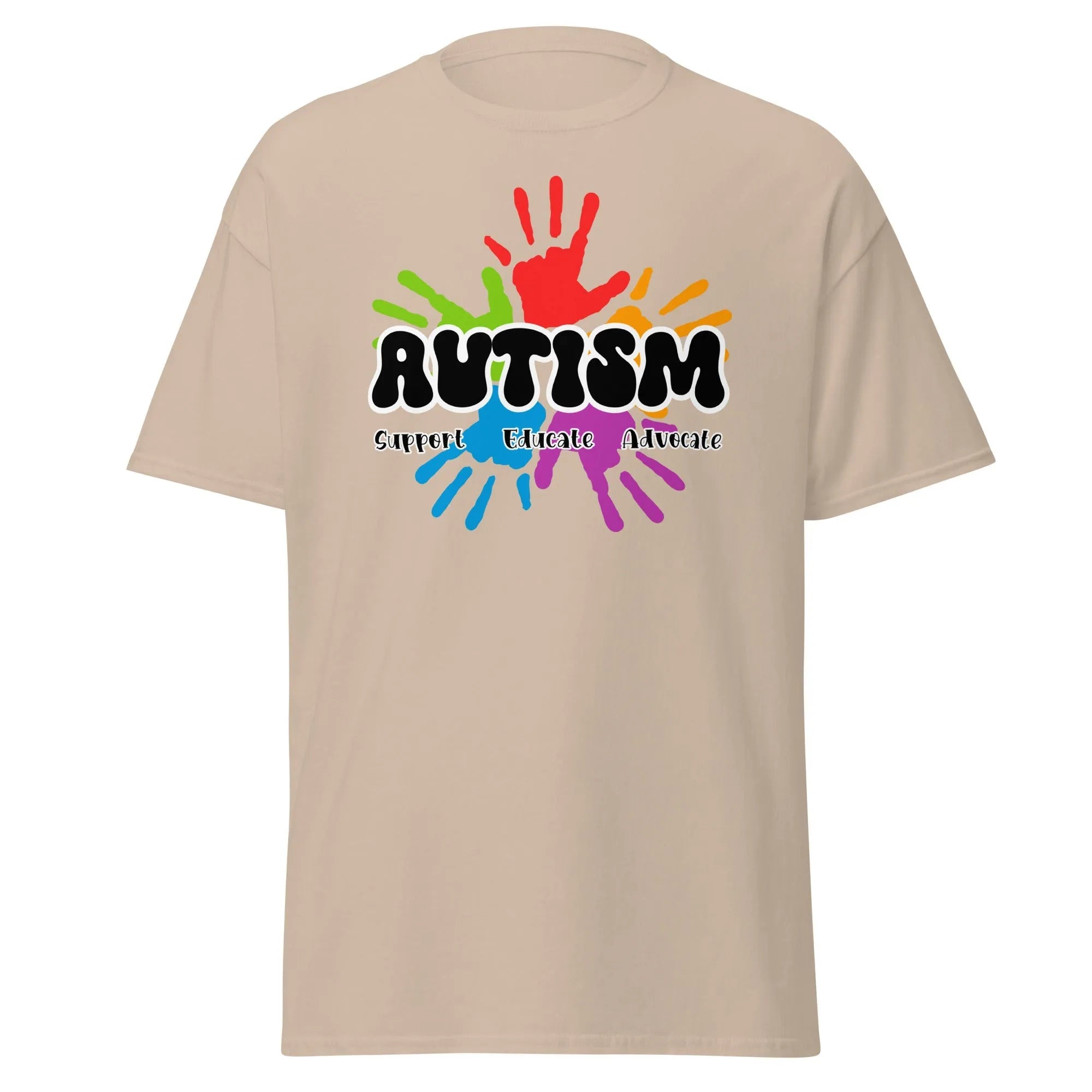Autism Hand Print Mens Custom T Shirt - Kicks Shoelaces