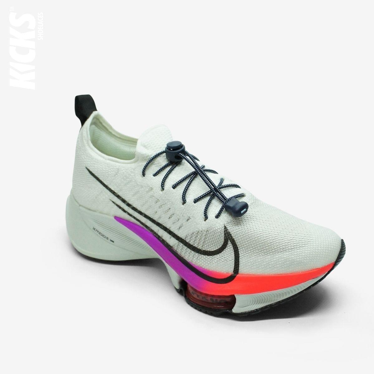 Black White Quick Laces Bungee Shoe Lace - Main Image