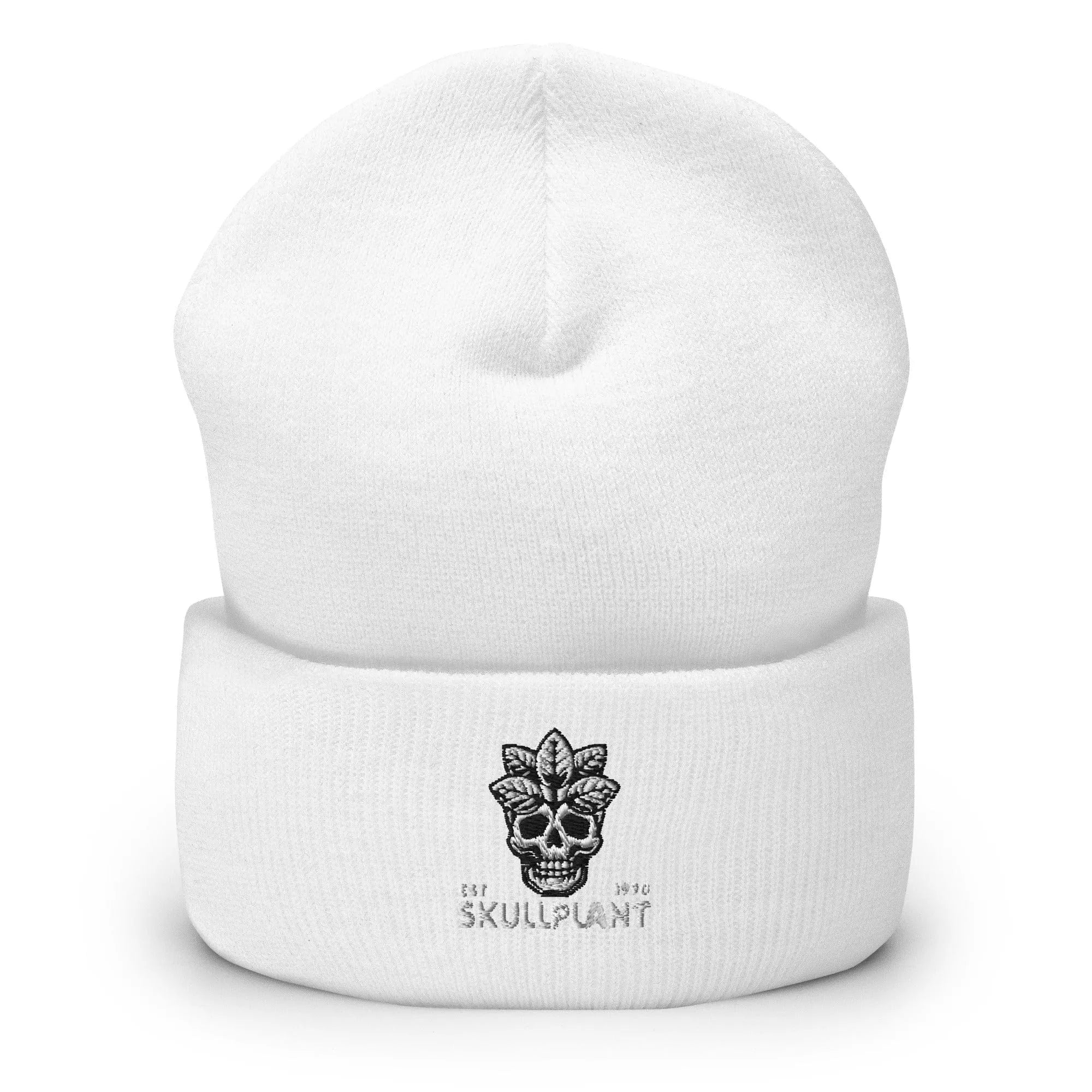 Skull Plant Cuffed Beanie