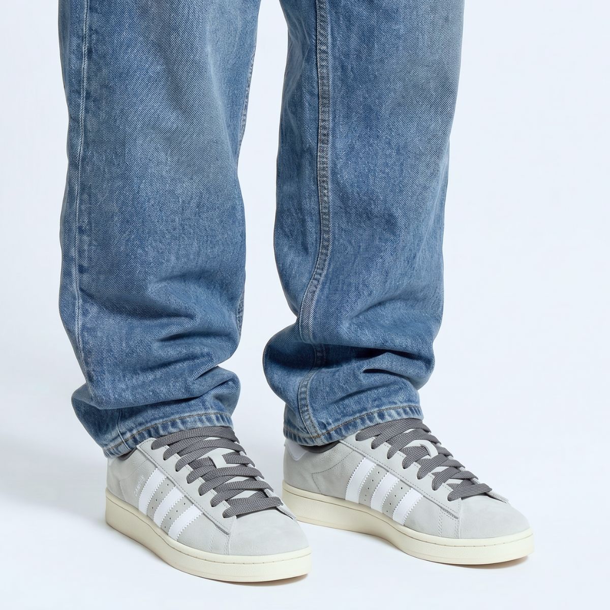 grey adidas adidas campus wearing