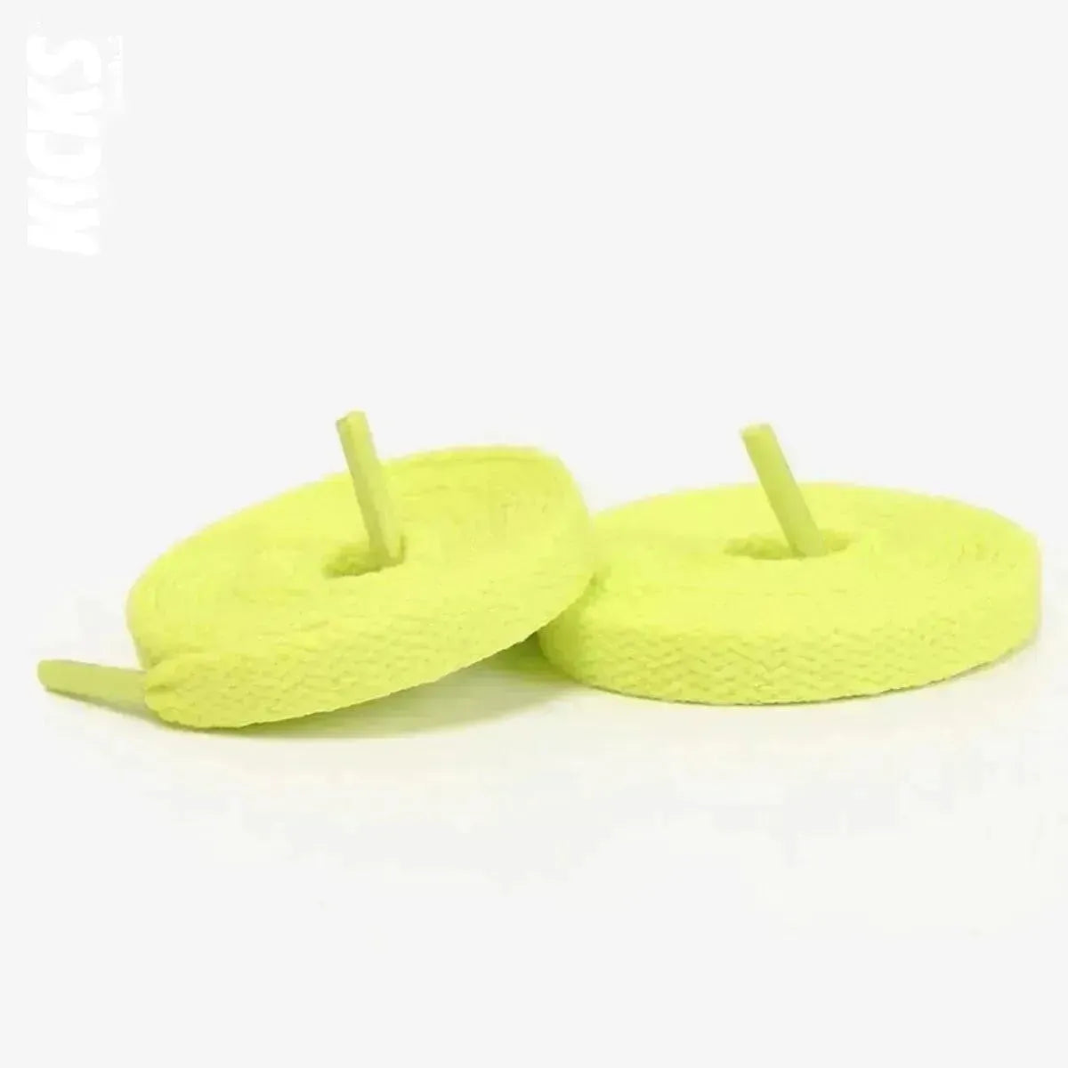 Fluorescent yellow shoelaces for shoes, sneakers, and trainers, versatile replacement laces for everyday footwear by Kicks Shoelaces
