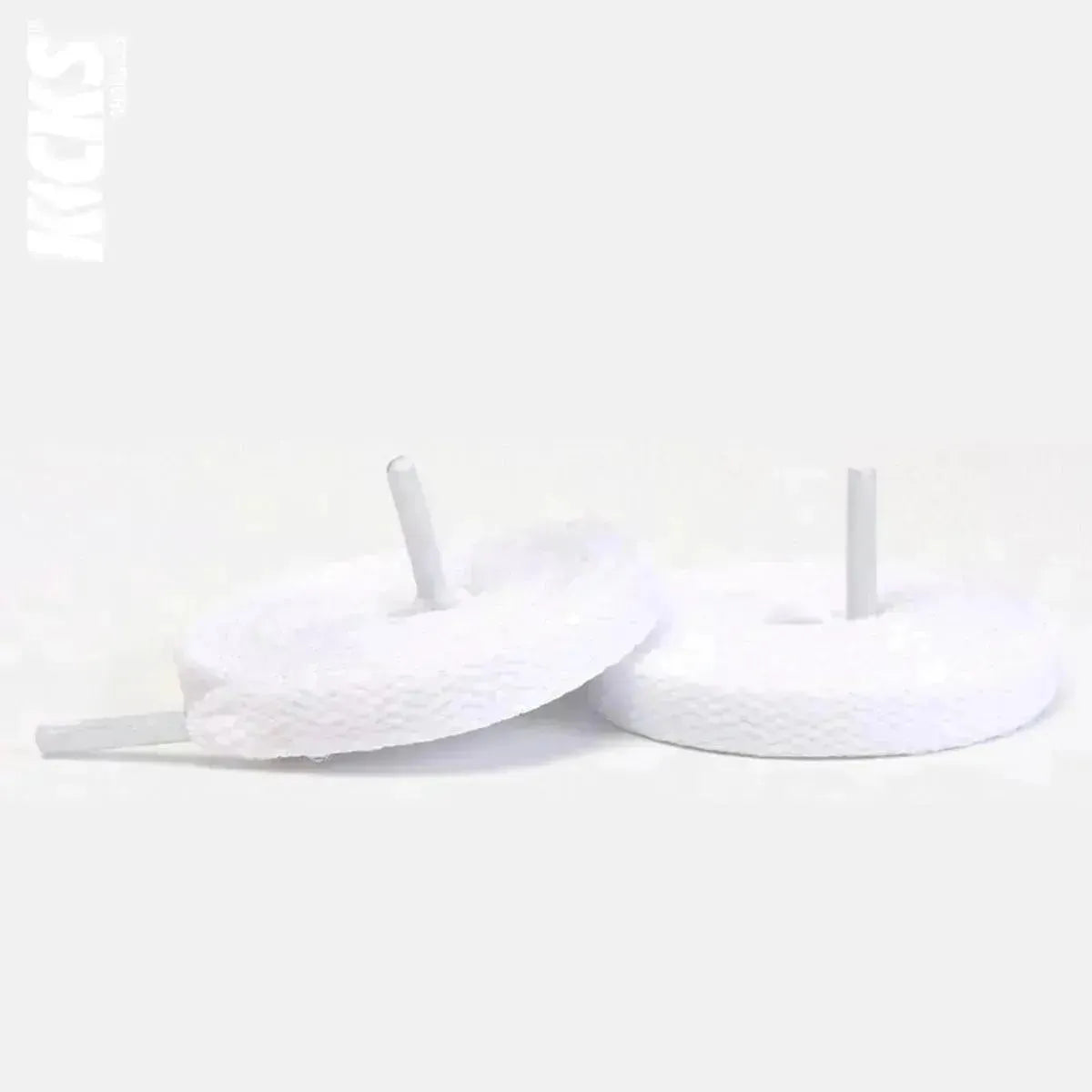 white shoelaces for shoes, sneakers, and trainers, versatile replacement laces for everyday footwear by Kicks Shoelaces