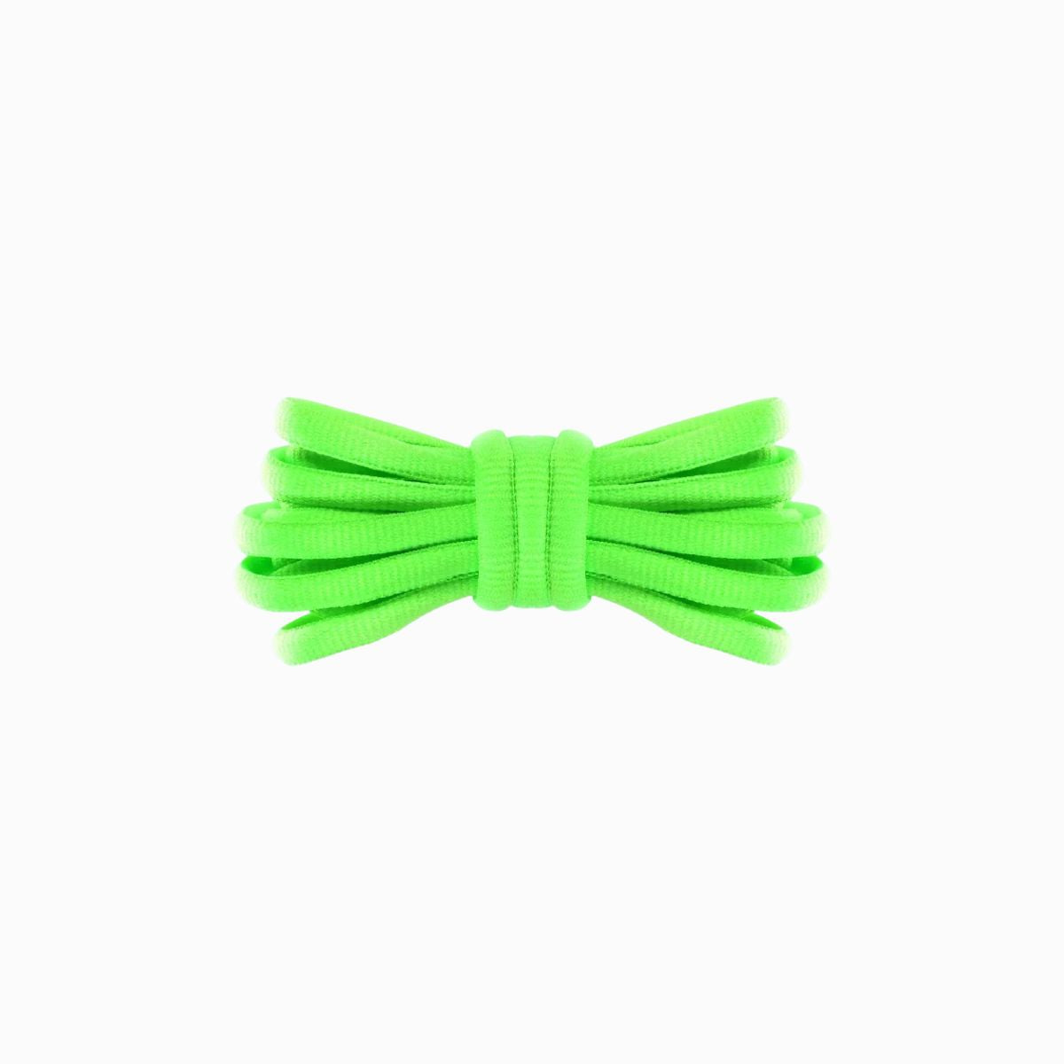 Fluorescent green Brooks Ghost Max 2 replacement laces, oval laces by Kicks Shoelaces.