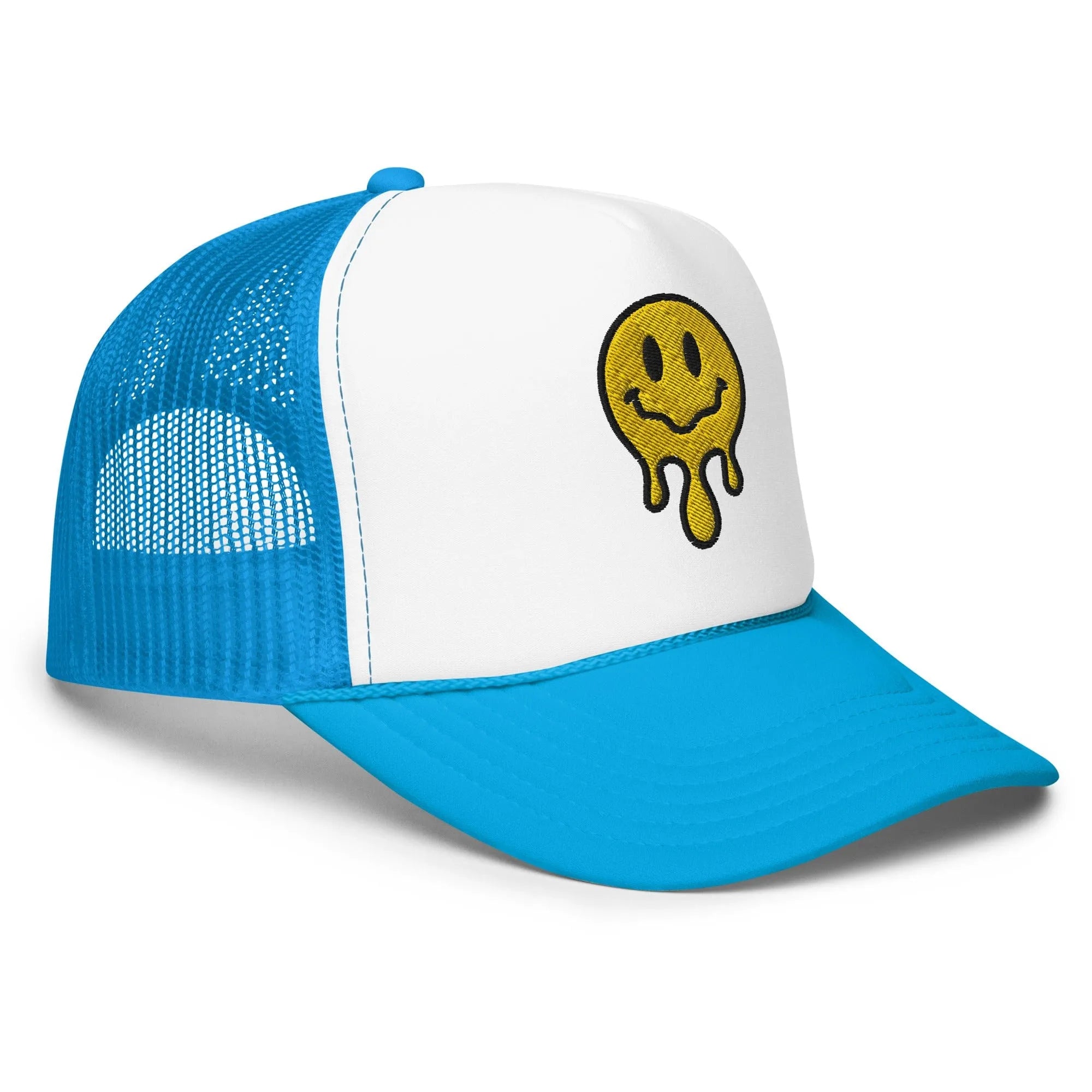 Smiley Face Drip Foam Trucker Hat