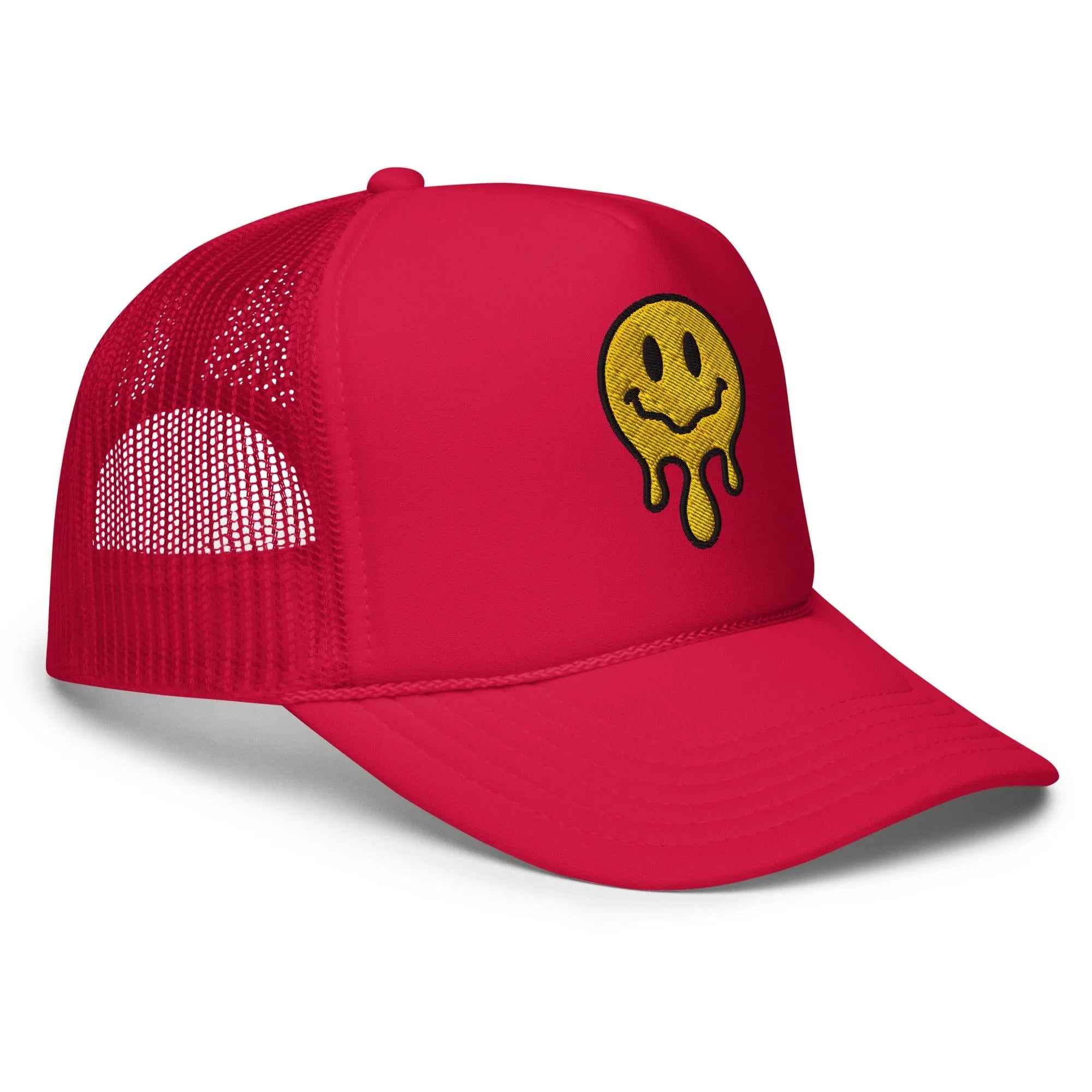 Smiley Face Drip Foam Trucker Hat