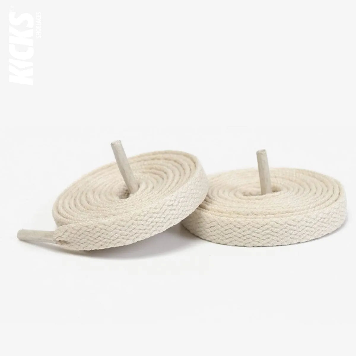 Beige replacement laces for Nike Air Jordan 4 sneakers by Kicks Shoelaces