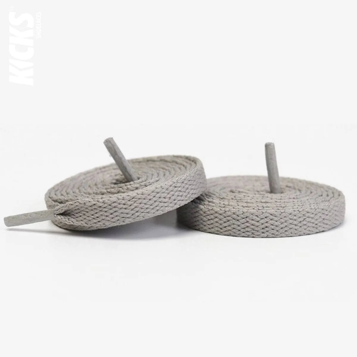 Light grey replacement shoelaces for Nike Air Jordan 7 sneakers by Kicks Shoelaces