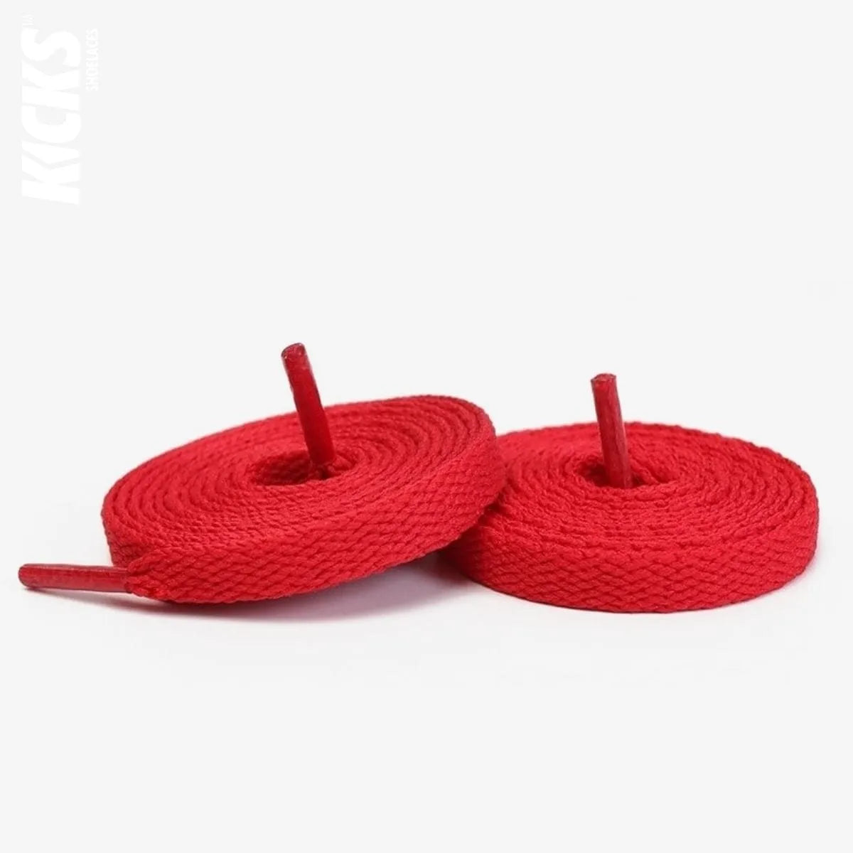 Red replacement shoelaces for Nike Air Jordan 7 sneakers by Kicks Shoelaces