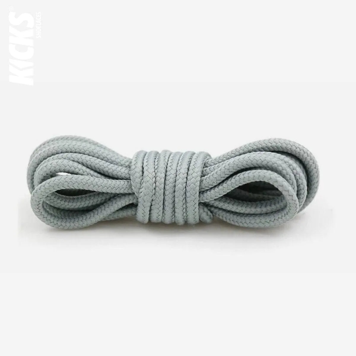 Light grey round replacement laces for Nike Air Jordan 9 shoes and sneakers by Kicks Shoelaces