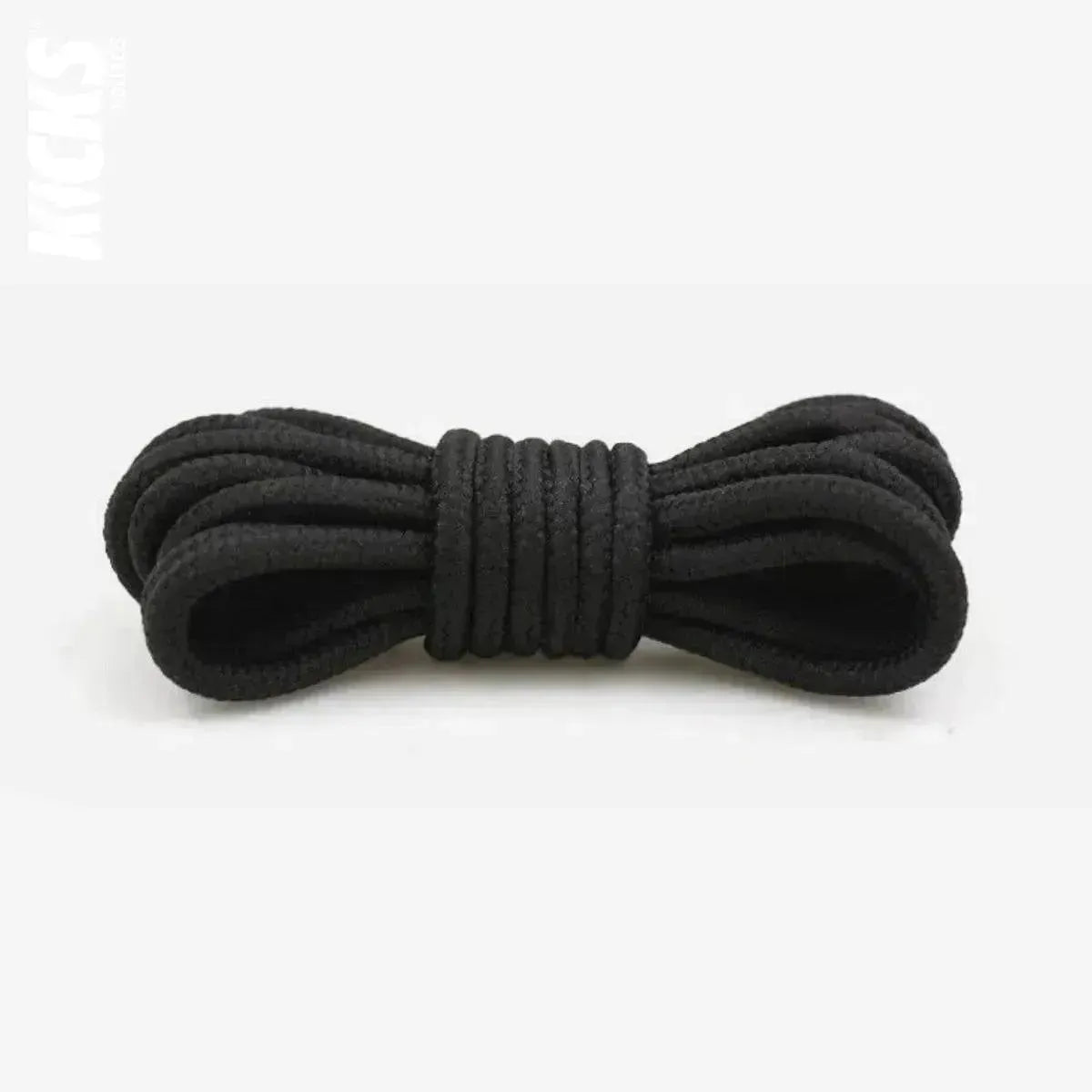 Black replacement laces for Jordan Flight Club 91 sneakers, round shoelaces by Kicks Shoelaces
