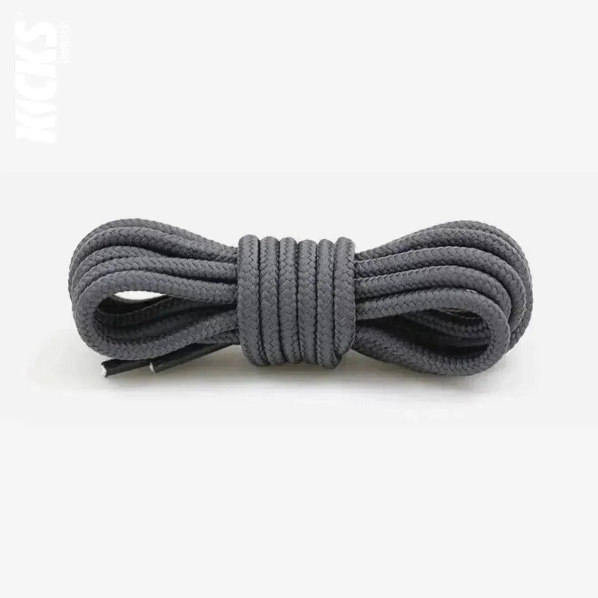 Dark grey replacement laces for Jordan Flight Club 91 sneakers, round shoelaces by Kicks Shoelaces