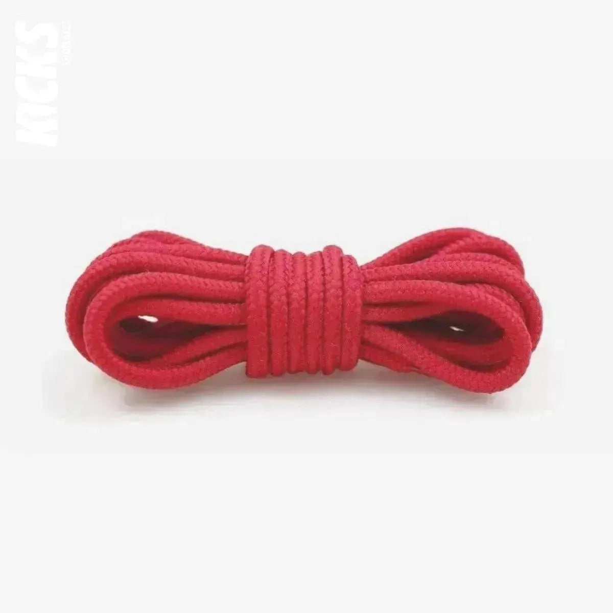 red replacement laces for Jordan Flight Club 91 sneakers, round shoelaces by Kicks Shoelaces