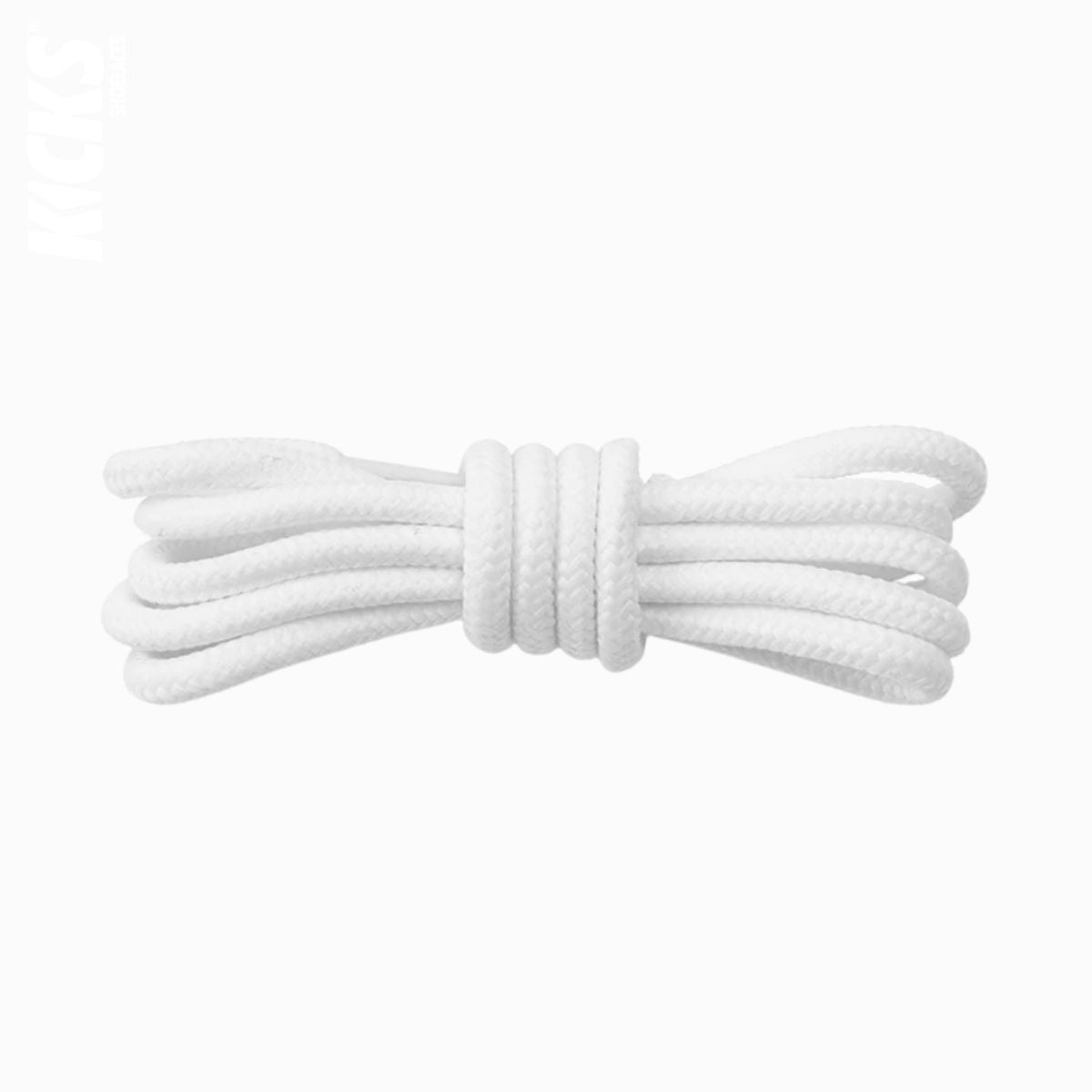 White replacement laces for Jordan Flight Club 91 sneakers, round shoelaces by Kicks Shoelaces