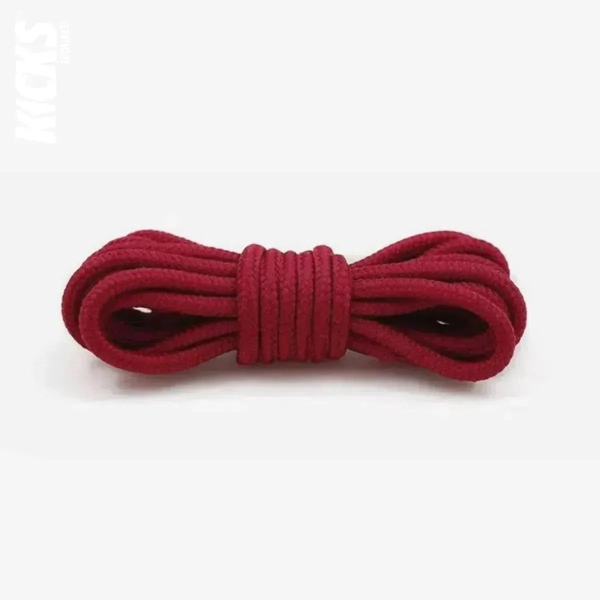 Wine red replacement laces for Jordan Flight Club 91 sneakers, round shoelaces by Kicks Shoelaces