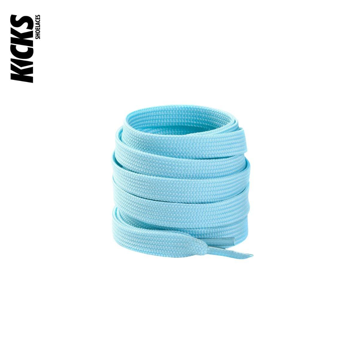 Light Blue flat replacement laces for Nike Dunks shoes and sneakers by Kicks Shoelaces