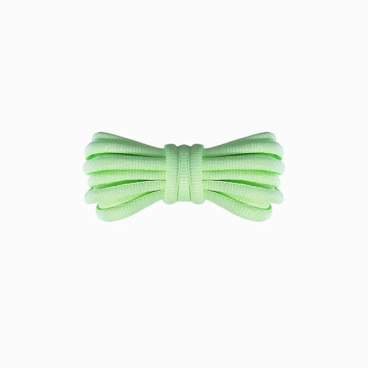 Light green Brooks Ghost Max 2 replacement laces, oval laces by Kicks Shoelaces.
