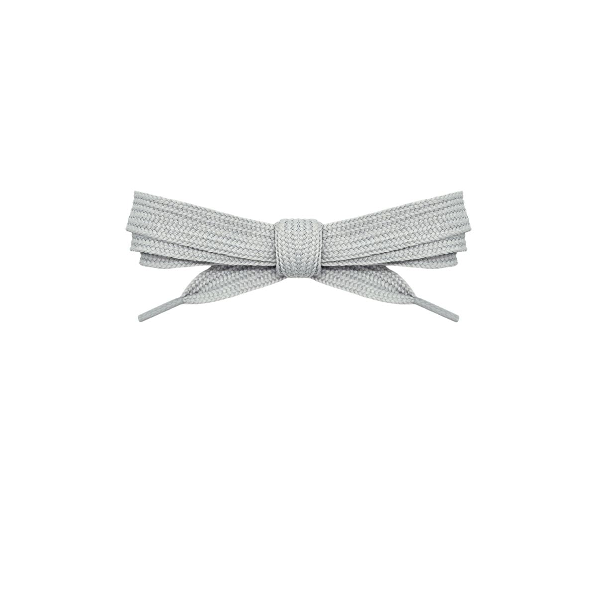 Light grey 15mm wide classic fat shoelaces, thick skate sneaker laces by Kicks Shoelaces