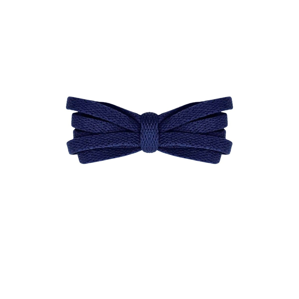 Navy blue retro thin flat laces, classic replacement shoe laces for sneakers by Kicks Shoelaces