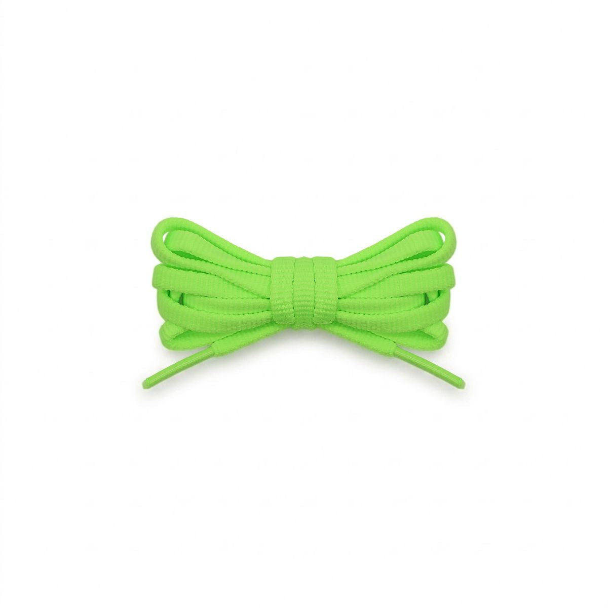 Neon green replacement shoelaces for Hoka Speedgoat 6 trail running shoes, durable, lightweight laces built for technical terrain by Kicks Shoelaces.