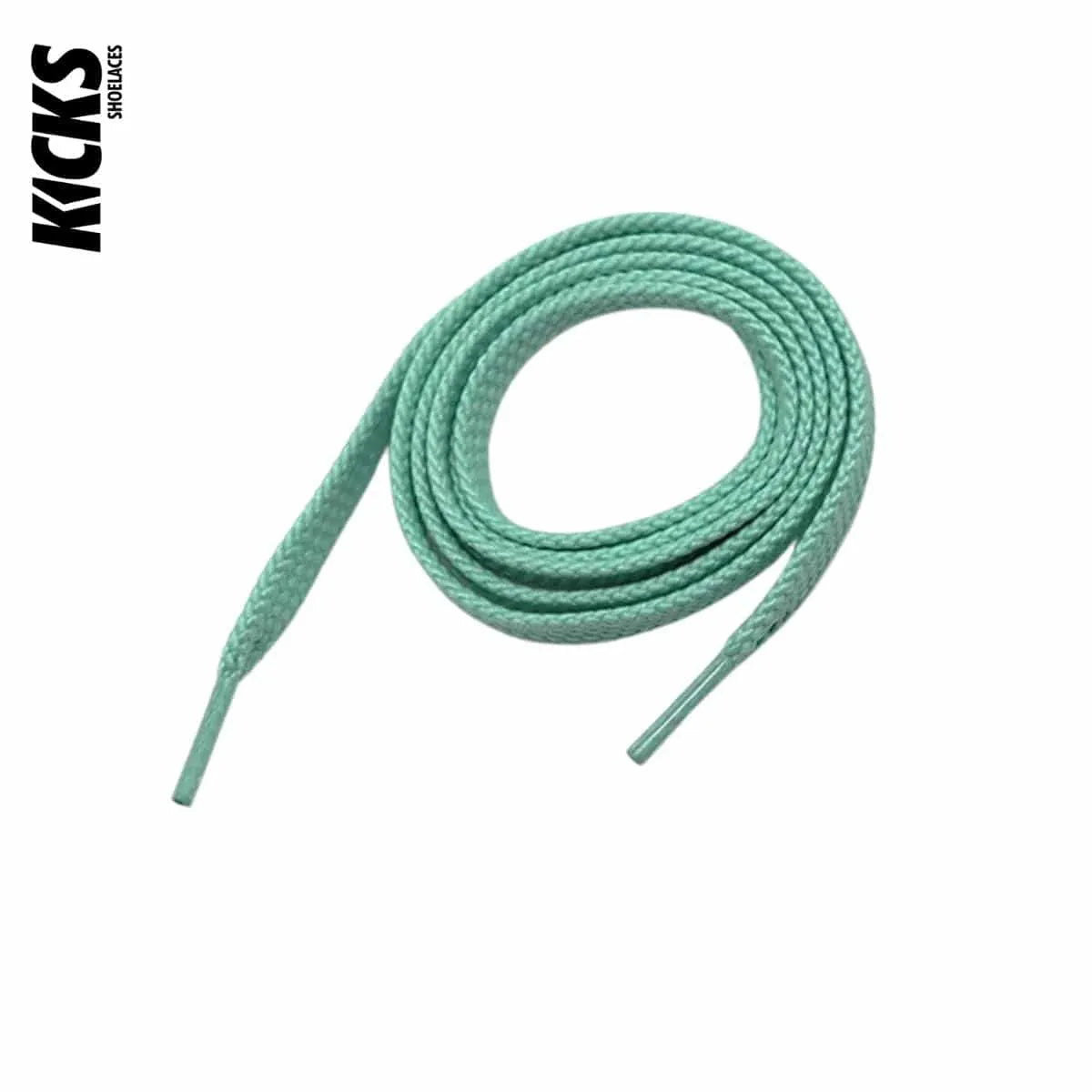 Light green sneaker laces for New Balance 998 shoes by Kicks Shoelaces