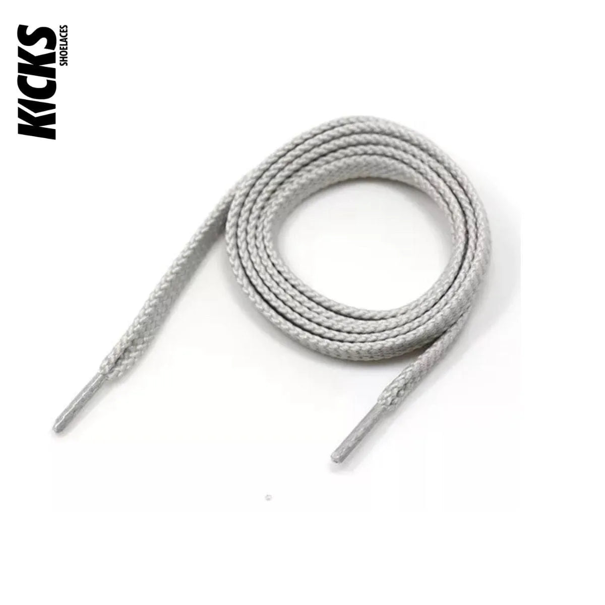White grey sneaker laces for New Balance 998 shoes by Kicks Shoelaces