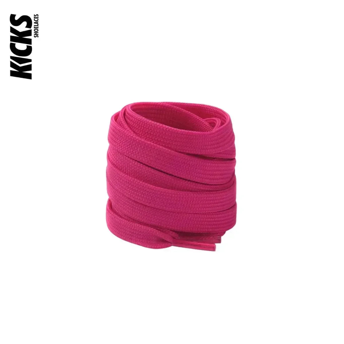 Hot pink replacement laces for shoes and sneakers by Kicks Shoelaces