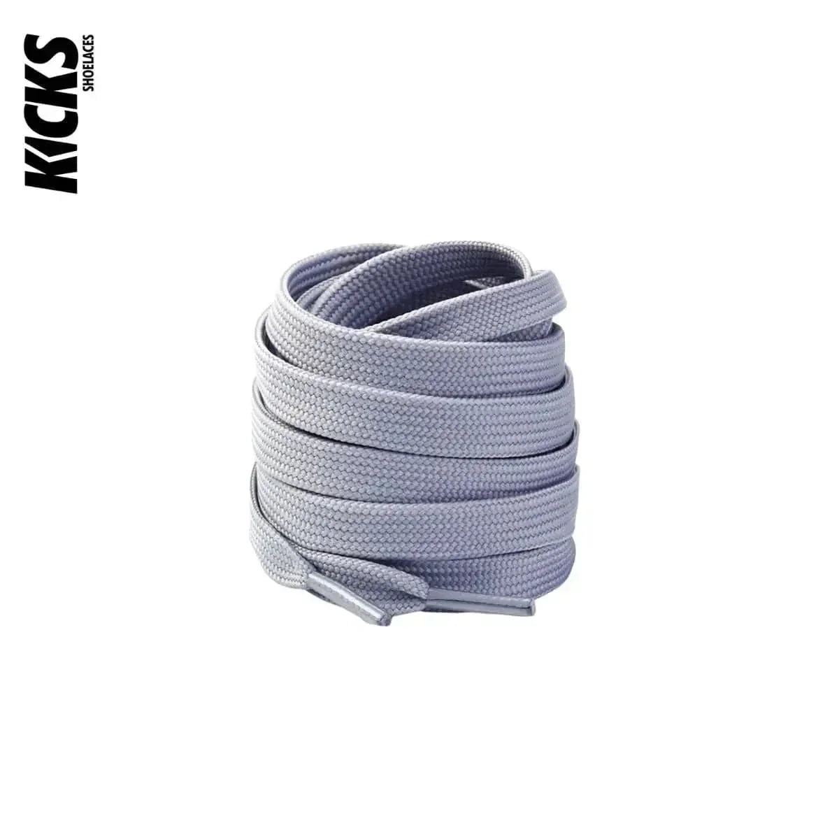 Light grey replacement laces for shoes and sneakers by Kicks Shoelaces