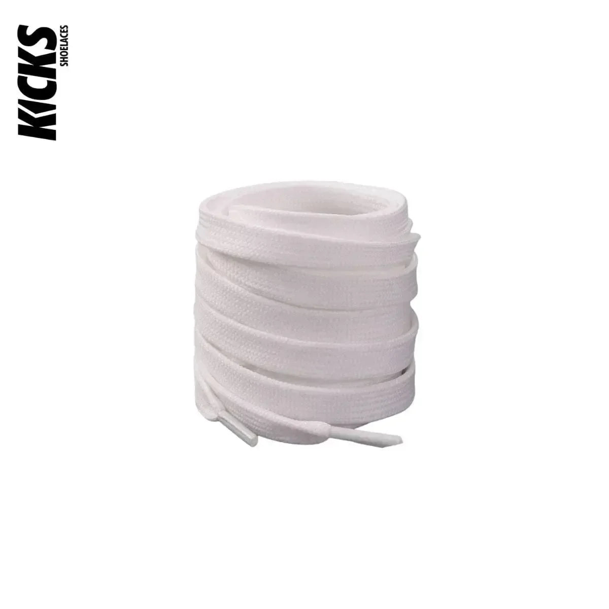 White replacement laces for shoes and sneakers by Kicks Shoelaces