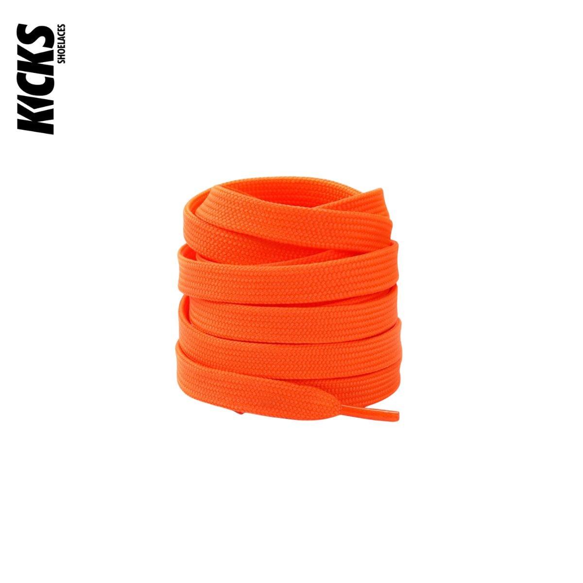 Orange flat replacement laces for Nike Dunks shoes and sneakers by Kicks Shoelaces
