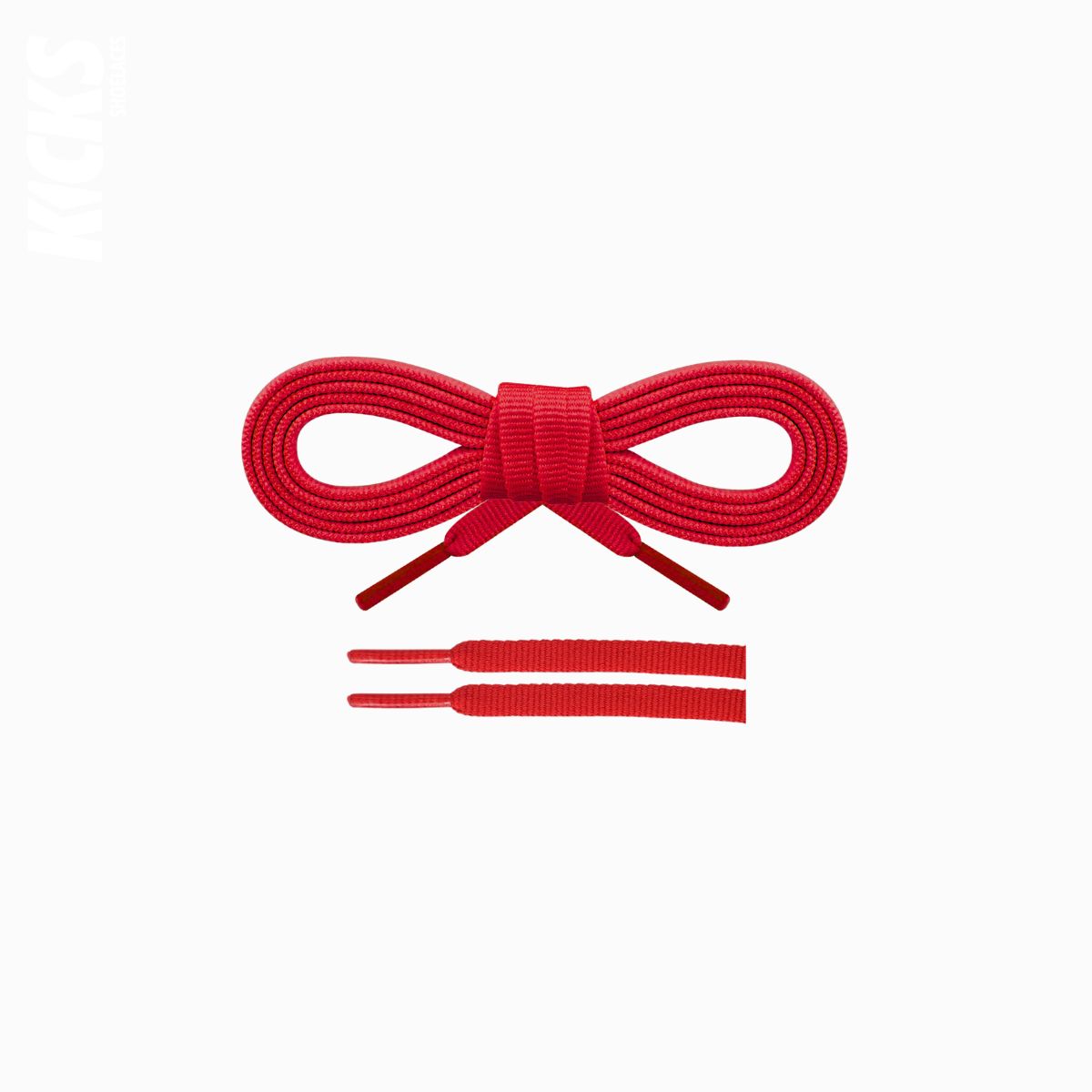 Red replacement laces for Hoka Bondi 9 running shoes, designed for all-day comfort and support by Kicks Shoelaces.
