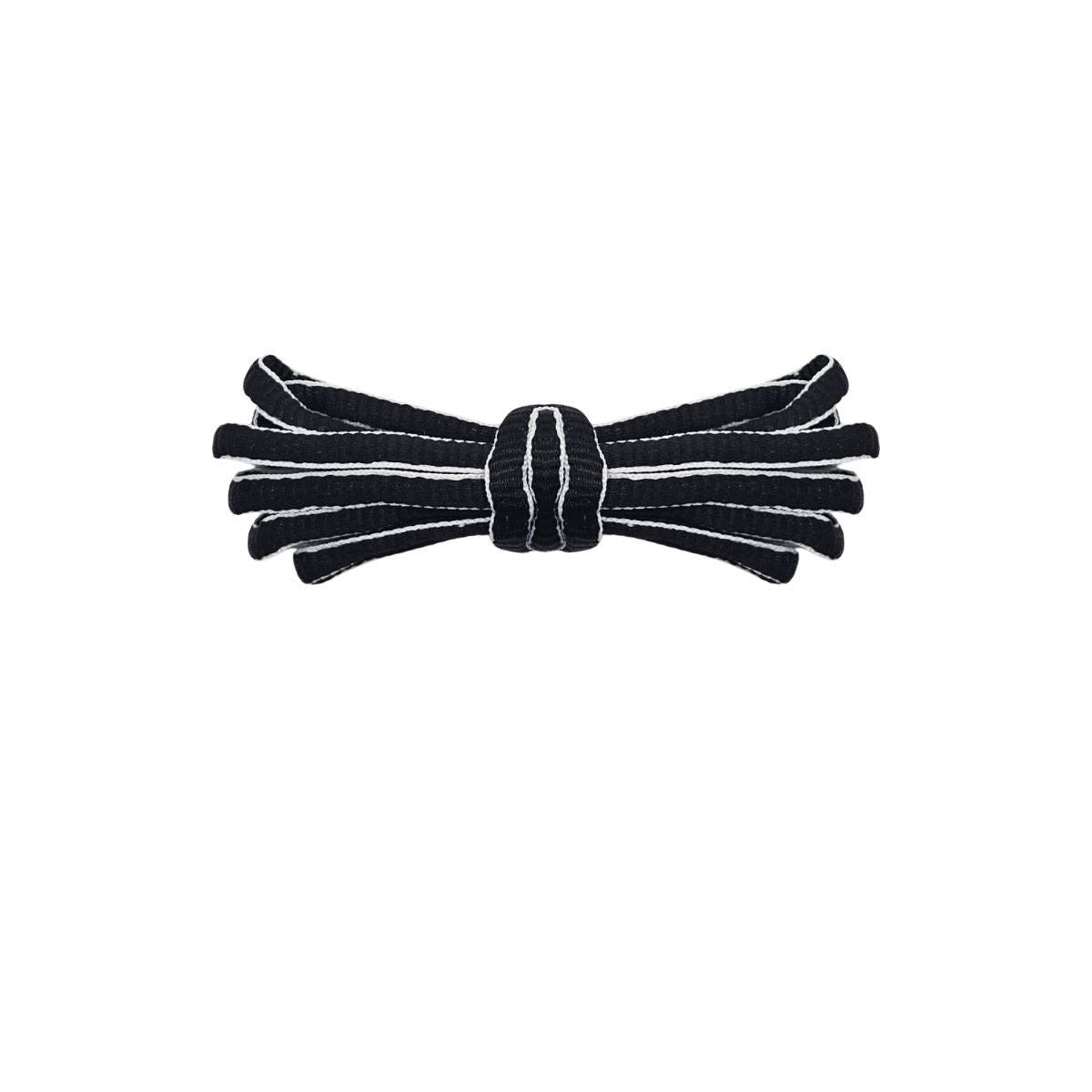 Black oval laces for University Blue Nike P-6000 with white trim by Kicks Shoelaces