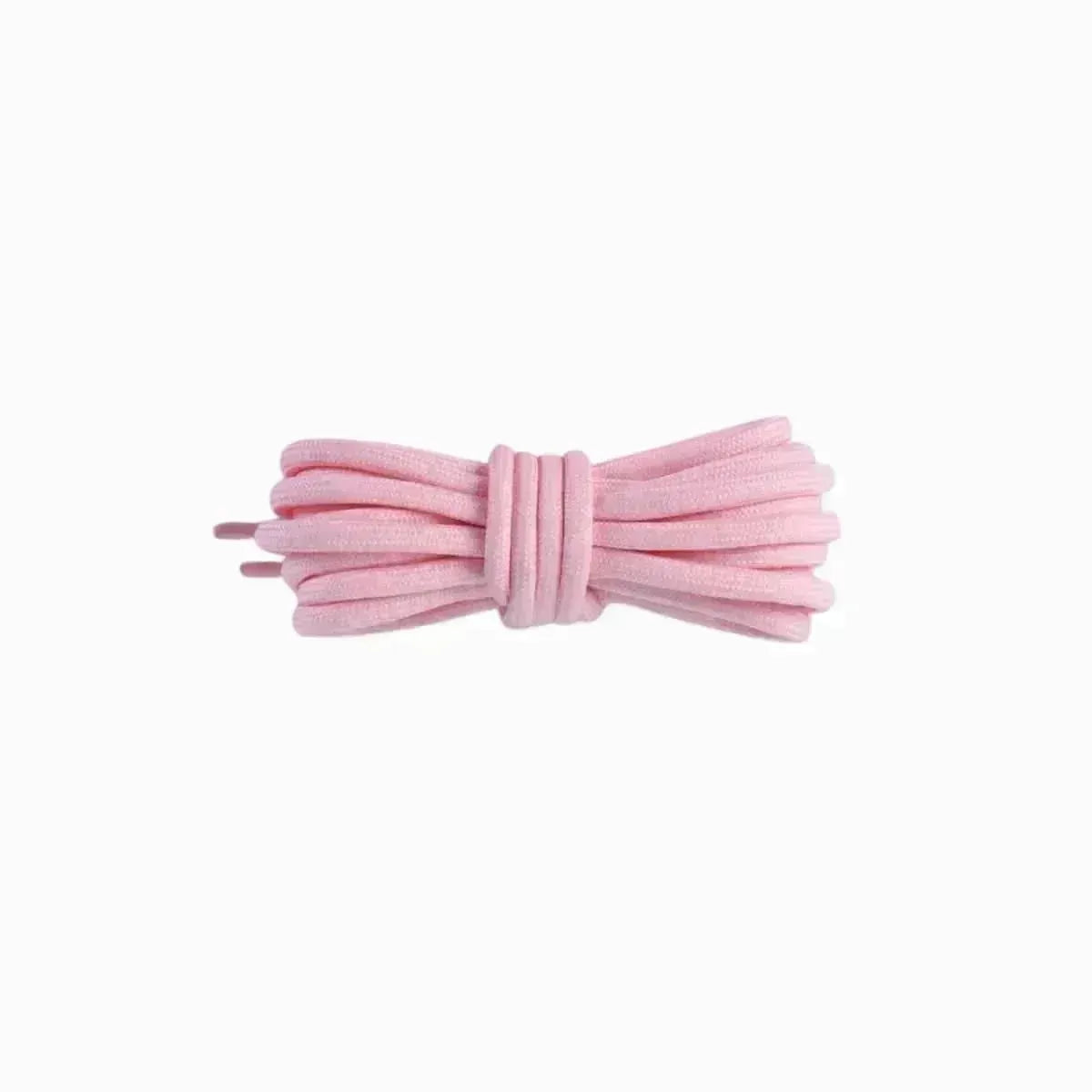 Light pink replacement rope laces for Yeezy 350 Desert Sage sneakers by Kicks Shoelaces.