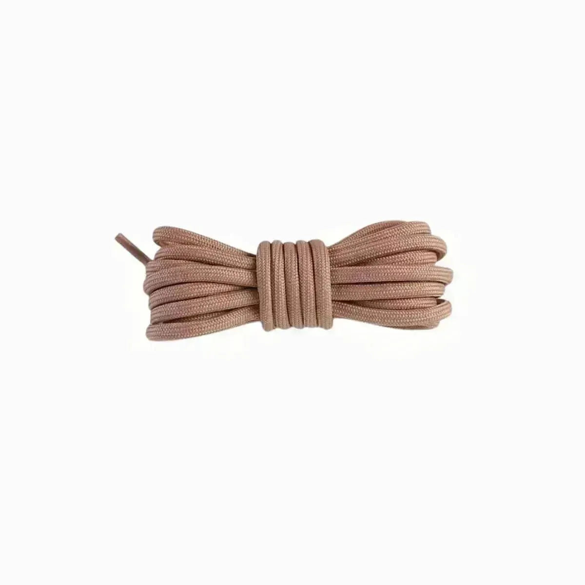 Tan replacement rope laces for Yeezy 350 Zebra sneakers by Kicks Shoelaces.