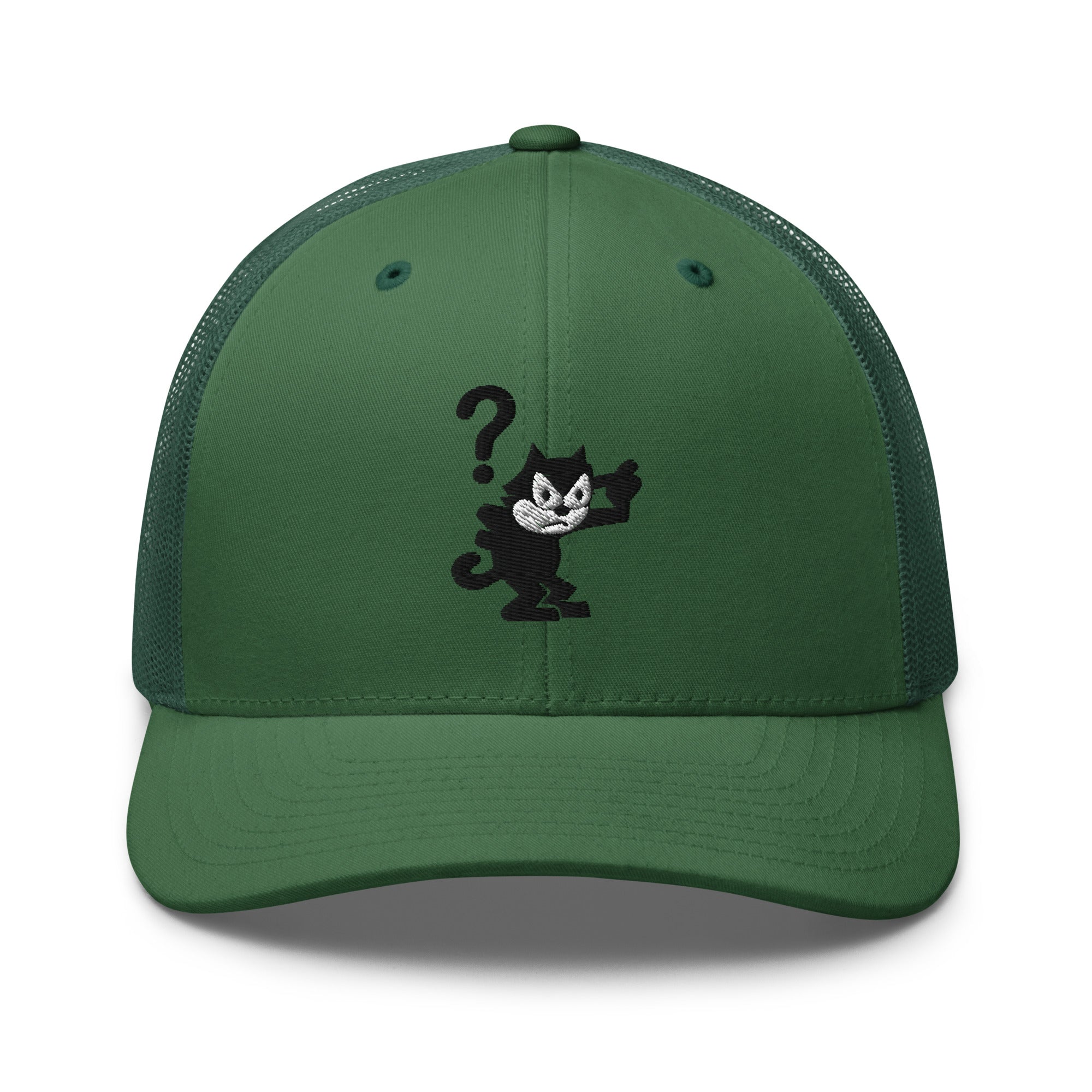 Evergreen trucker hat featuring a 1920 Felix the Cat design from Disney’s early animation era