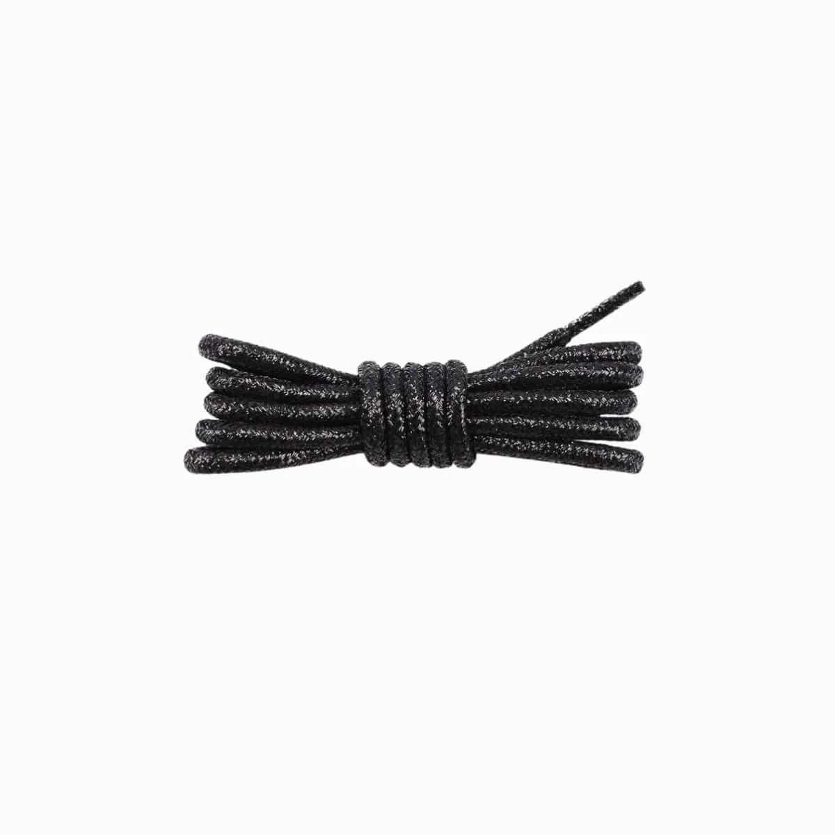 Dark Slate Gray Round Glitter Shoelaces