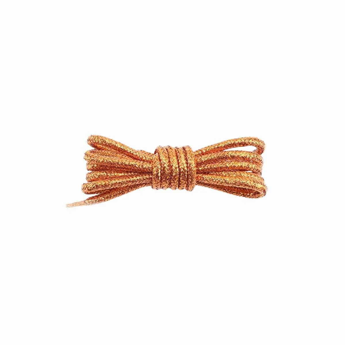 Dark Salmon Round Glitter Shoelaces