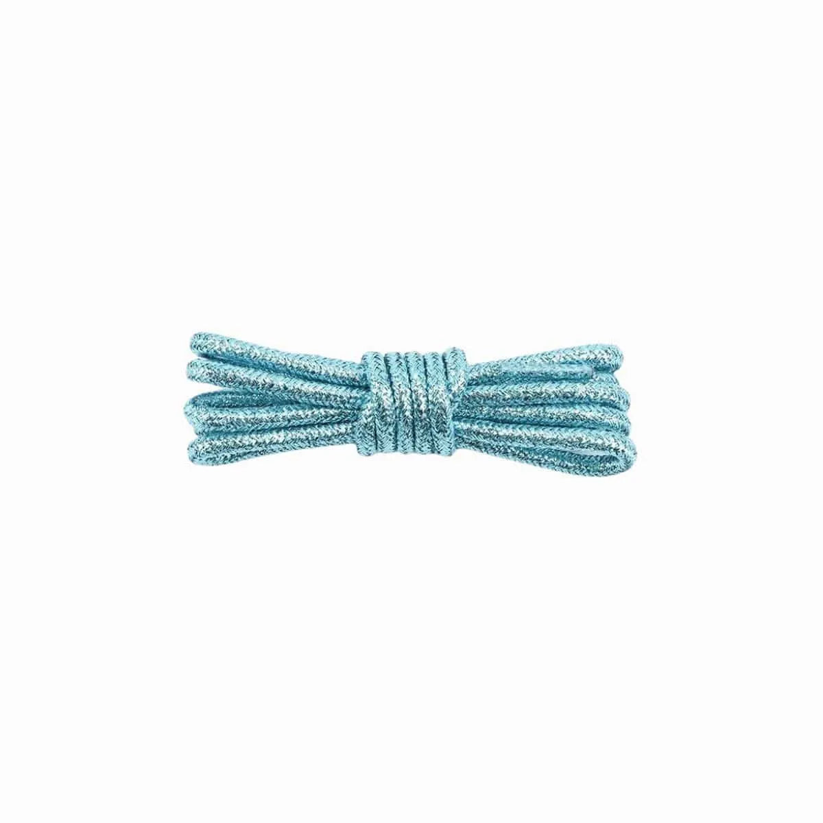 Dark Gray Round Glitter Shoelaces