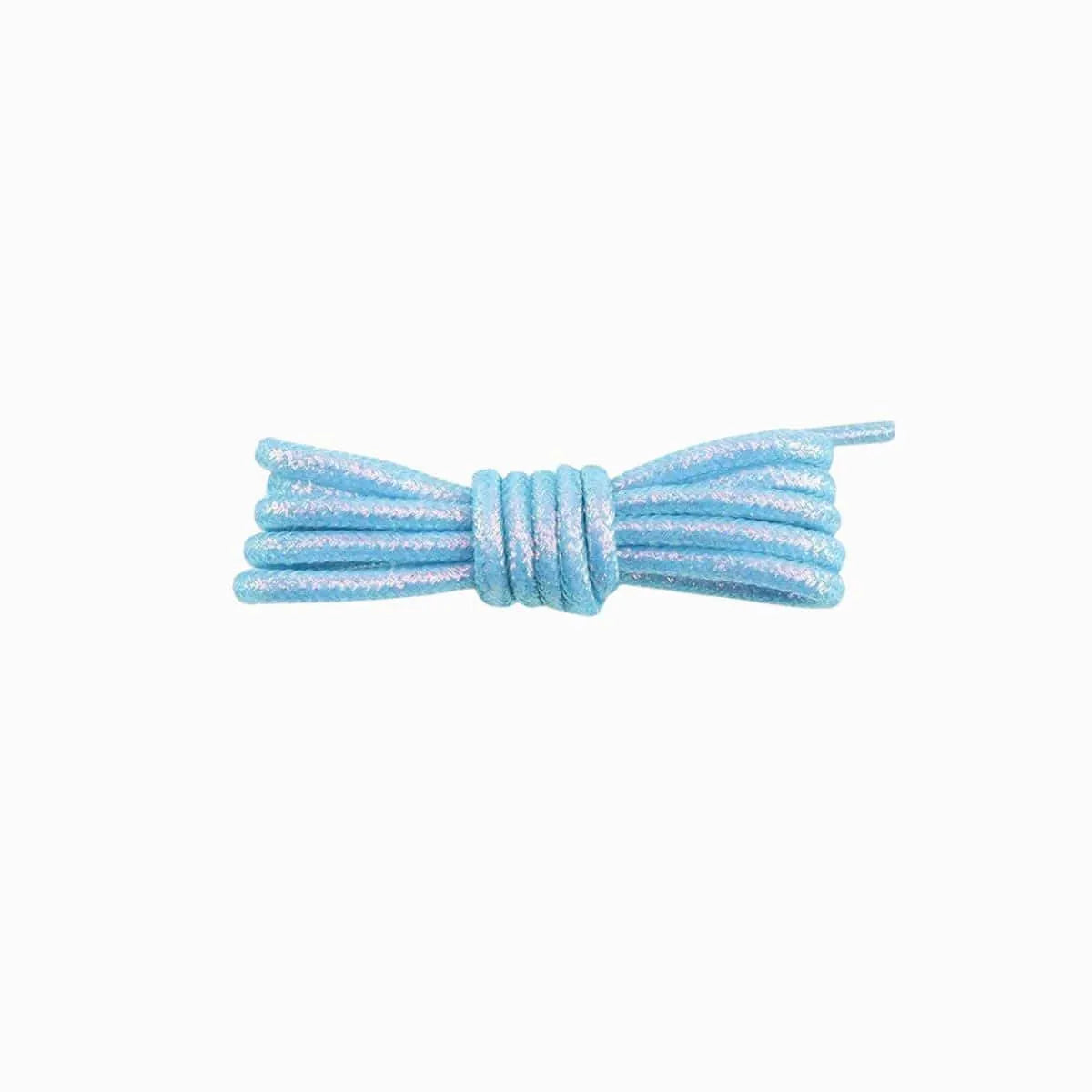 Sky Blue Round Glitter Shoelaces