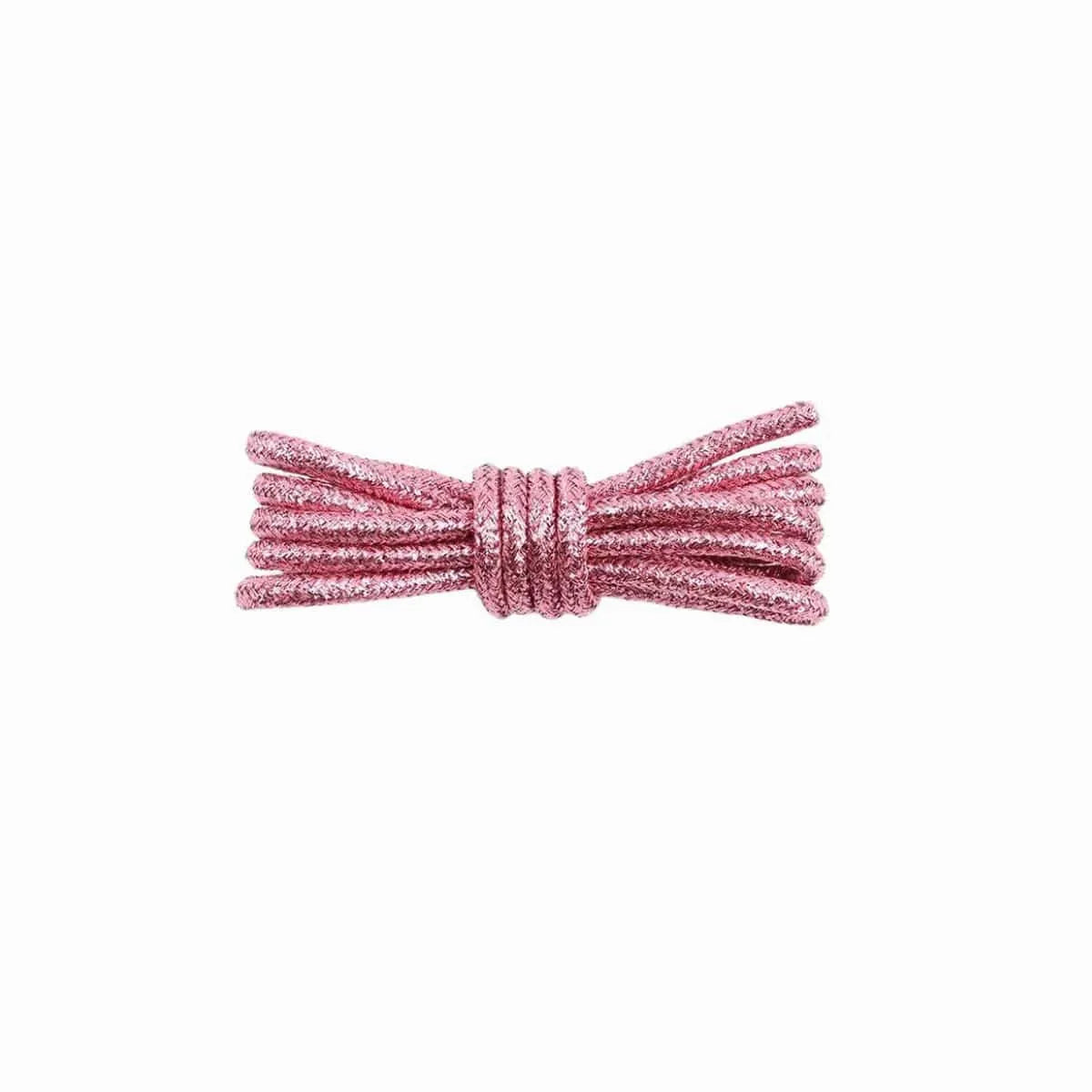Rosy Brown Round Glitter Shoelaces